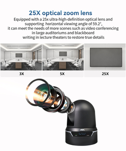 Jjts phát sóng lớp máy ảnh 4K60fps máy ảnh 25x Video <span class=keywords><strong>Camera</strong></span> với PoE HDM I USB3.0 SDI đầu ra video giao diện - Product Image 2