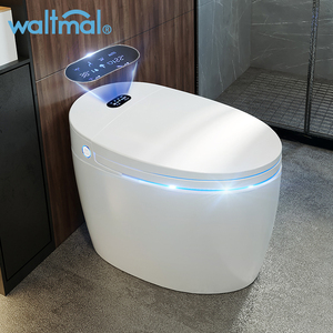 衛生陶器高級バスルームセラミックスマートトイレ電気ワンピースビデインテリジェント壁掛け自動スマートトイレ - Product Image 1