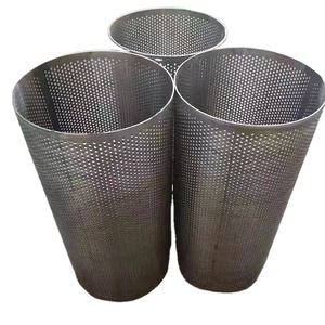 40mm 50mm עגול נירוסטה מסנן פליטה מחורר עגול מתכת צינור מסנן