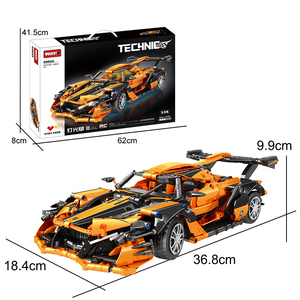 WOMA oyuncaklar C0922 öğrenci çocuk entelektüel eğitim yetişkin kök birleştirin RC araba modeli yapı taşı tuğla spor araba - Product Image 5