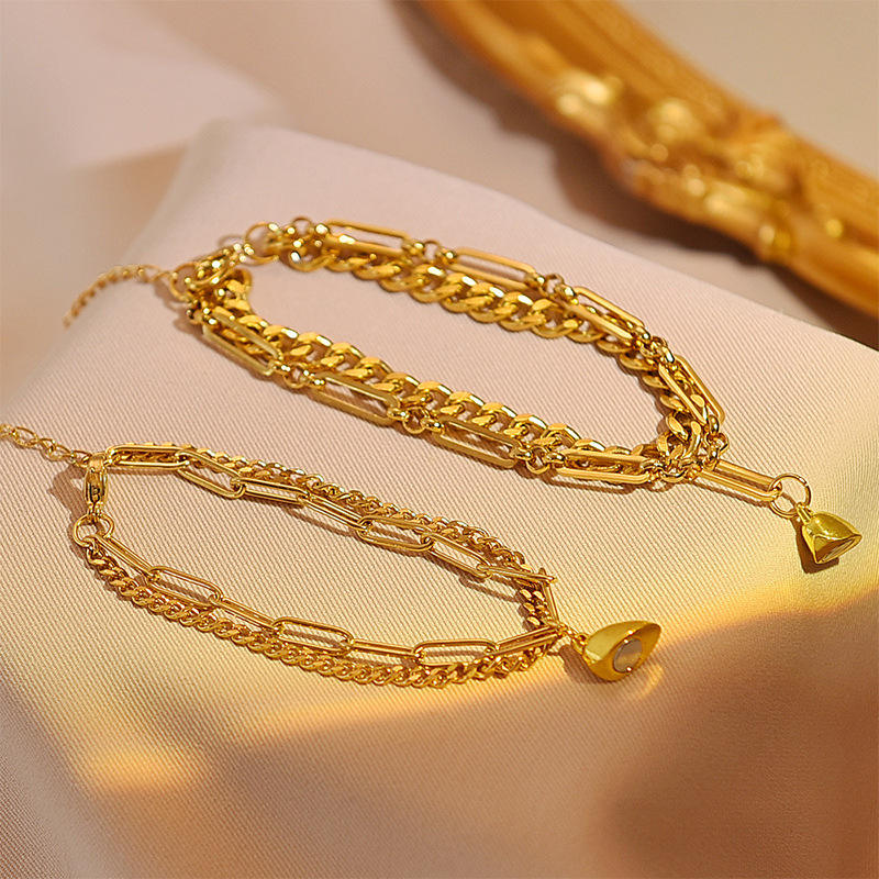 Double-Layer Couple Bracelet (Gold)