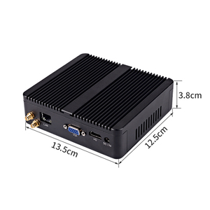 ZOOMWIN barato sin ventilador Industrial Mini Pc Box J1900 Quad Core Thin Client Win10 Pro chasis integrado ordenador integrado