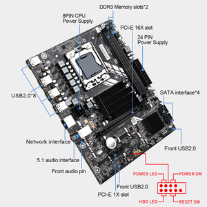 X58 Motherboard LGA 1366 Unterstützung REG ECC DDR3 RAM Speicher Xeon E5620 CPU Überta ktung SATA2 M-ATX X58V1608 - Product Image 4