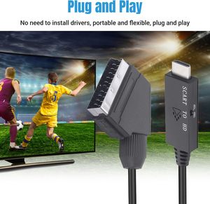 1080P 60Hz 720P 60Hz <strong>SCART</strong> Multimedia Adapter Video Connection Cable 5V Plug and Play <strong>SCART</strong> to HD Converter - Product Image 5