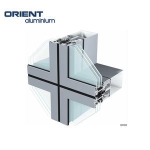 Struttura in alluminio vetro divisore di sicurezza per pareti in vetro stratificato con doppi vetri sistema di rivestimento per edifici 200 mm profilo in alluminio - Product Image 4