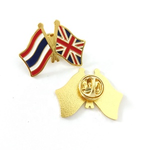 Nhà Máy Giá Thái Lan Và Thế Giới Tình Bạn Cờ Đôi Ve Áo <span class=keywords><strong>Pin</strong></span> Quốc gia Cờ Tùy Chỉnh Vượt Cờ Pins Mềm Men - Product Image 4
