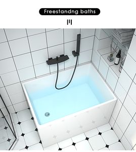 5 <strong>Different</strong> Size Small square Bathtub for Various House <strong>Types</strong> Japanese Style Freestanding <strong>Baths</strong> - Product Image 2