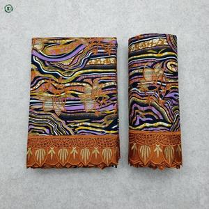 Phi truyền thống thời trang bán buôn ren vải áo pha lê thêu vải guipure cho may mặc senegal và Mali - Product Image 3