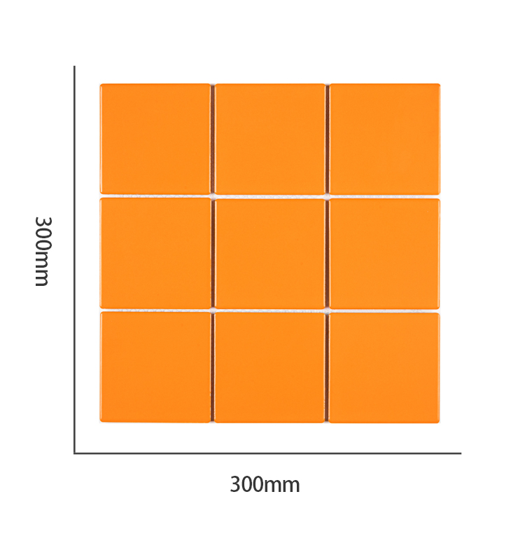 30x30cm orange mosaic for house decoration backsplash tile square matt mosaic bathroom
