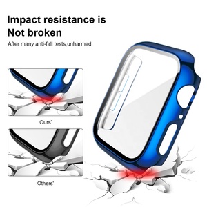 Sıcak satış Anti scratch elektrolizle apple için krom çerçeve lüks İzle koruyucu kılıf izle 10 9 8 7 42/44mm kılıf kapak serisi - Product Image 4