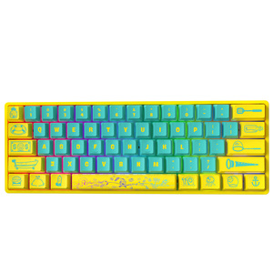 Teclado para juegos RGB de 61 teclas, retroiluminación personalizable con cable, sensación mecánica ultracompacta para PC/Mac Gamer y Typist - Product Image 1