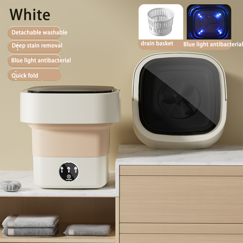 Blanc + 8L + lumière bleue + panier de vidange + tuyau d'évacuation