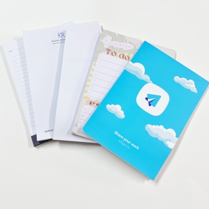 Custom <strong>Notepad</strong> Leaflet Brochure A4 A5 A6 Printed Logo <strong>Writing</strong> Paper Sticky Note Pads and Pen Gift Set - Product Image 1