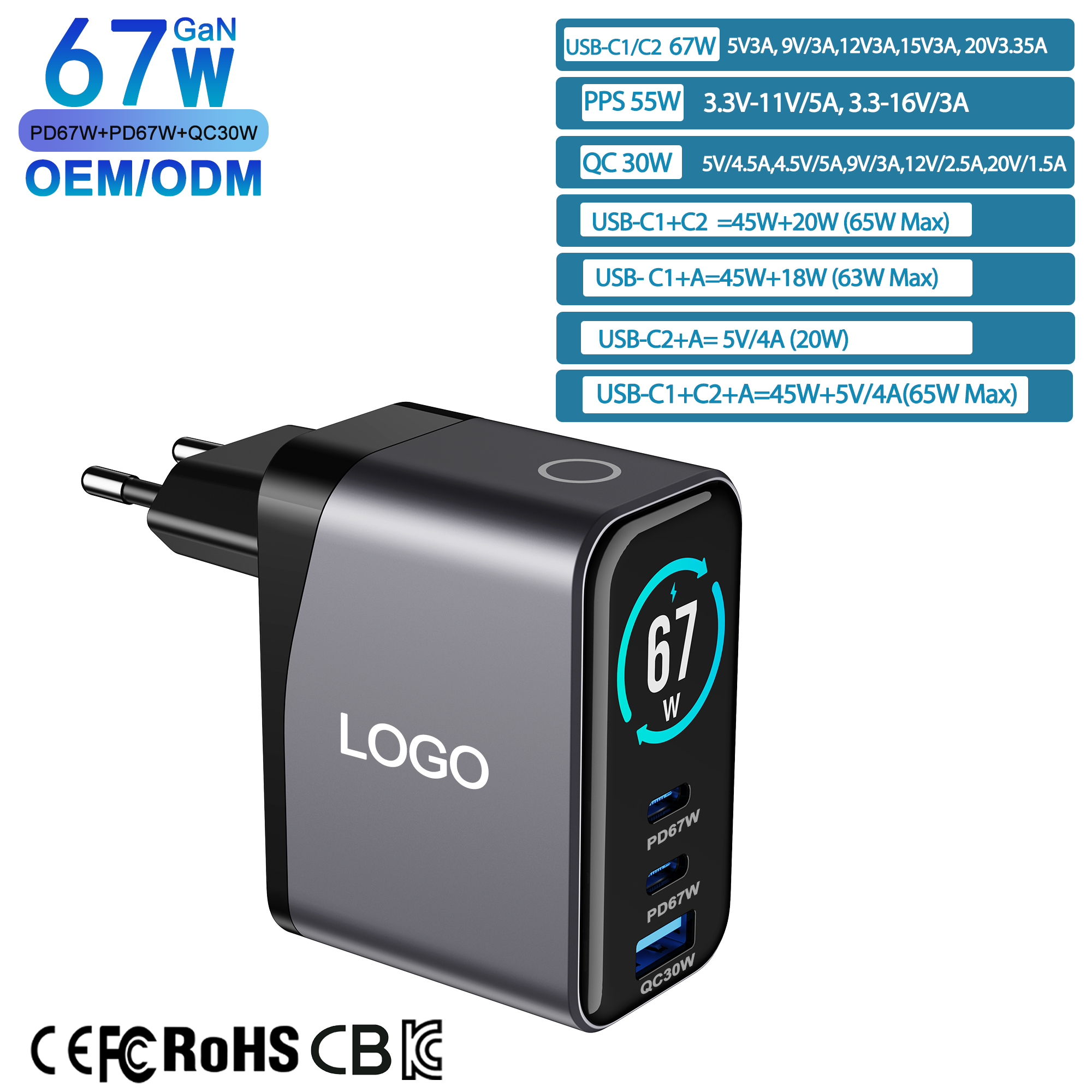 Caricatore Rapido TFT Gan Grigio 67W