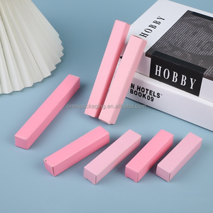 Pembe Lipgloss Floding ambalaj kutu baskısı üretici özel renkli cilt bakımı kozmetik ürün paketleme karton kutu - Product Image 1