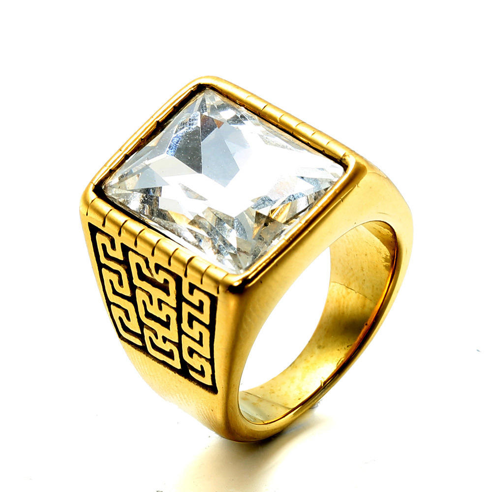 Gemme blanche dorée