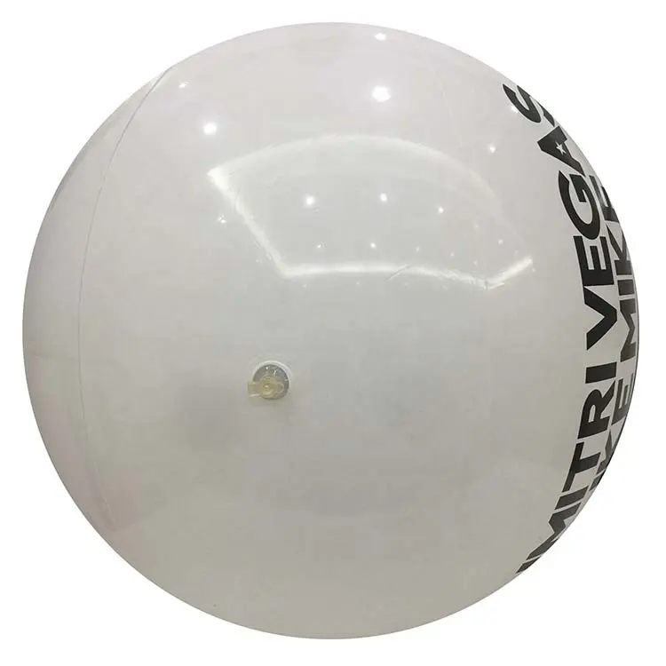 60cm Color personalizado y logotipo blanco gigante pelota de playa