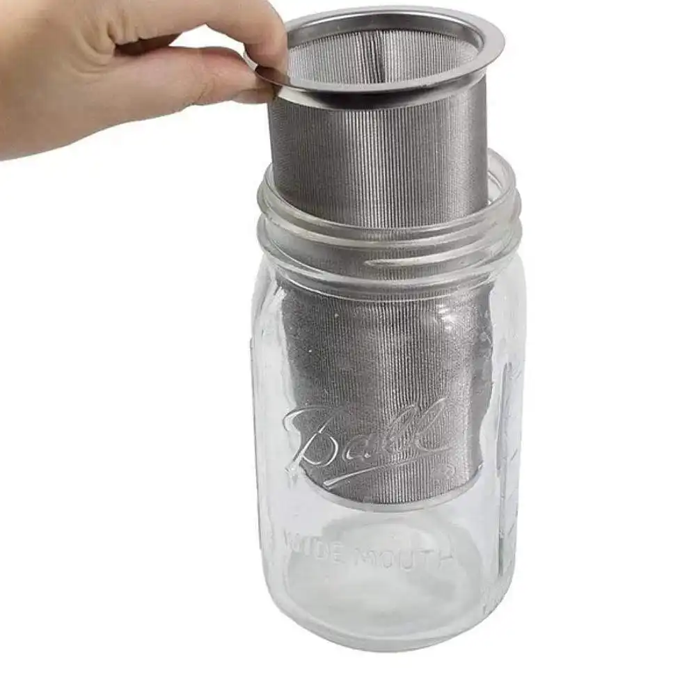 100 150 lưới thép không gỉ cold brew cà phê/iced trà lọc sản xuất cho 1 2 lít mason jar