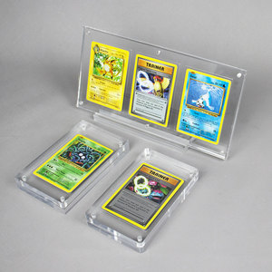 Hot Sale Single Card Pokemoned Trading Cards Protector Clear Lucite Acrylic Frame for Graded Card Storage Display <strong>Stand</strong> - Product Image 6