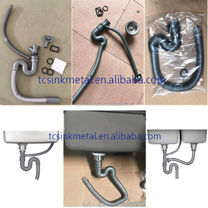 110mm Sink Drain <strong>Overflow</strong> <strong>Pipe</strong> With 1.5 Inch Connection Modern Kitchen Sink Basket Strainer - Product Image 5