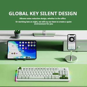 Nuevo diseño EWEADN V87 Teclado de membrana con cable 87 teclas RGB Teclado de oficina portátil - Product Image 6