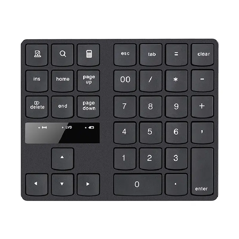 Mini Keyboard Wireless Number Pad Rechargeable Keypad For Laptop Pc 35 Keys One Hand Ergonomic Gaming Keyboards