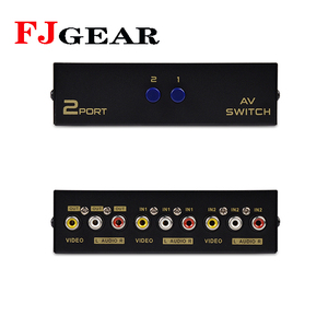 FJGEAR, alta calidad y duradero DVD 2 puertos AV video audio Switcher 2 entrada 1 salida AV switch - Product Image 5