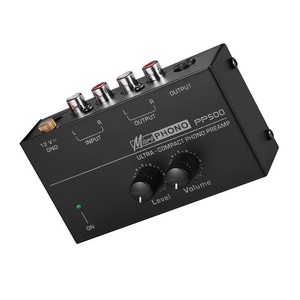 Preamplificador de preamplificador de fono ultracompacto con controles de nivel y volumen Entrada y salida RCA 1/4 - Product Image 1