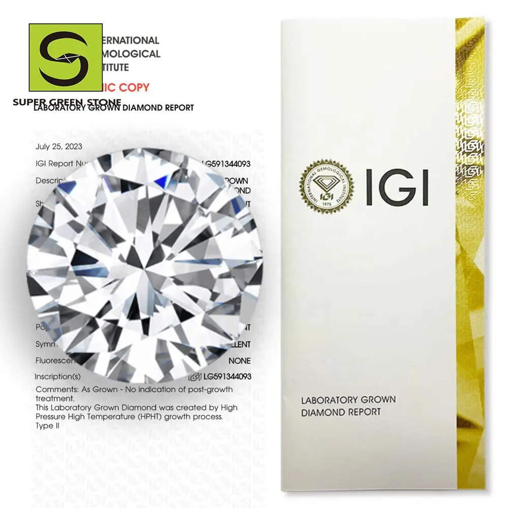 Supergs Sgsd002 Def Kleur Synthetische Hpht Cvd Groot Formaat Gia Gecertificeerd Kleine Vigi Gecertificeerde Ovale Losse Lab Diamant