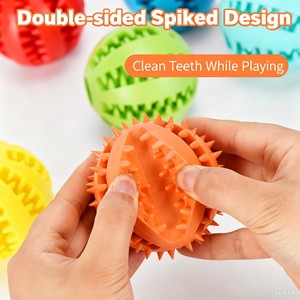 Vente en gros de balles à mâcher écologiques TPR résistantes aux animaux de compagnie, accessoires pratiques pour chiens, nettoyage de dents d'animaux de compagnie amusant - Product Image 2