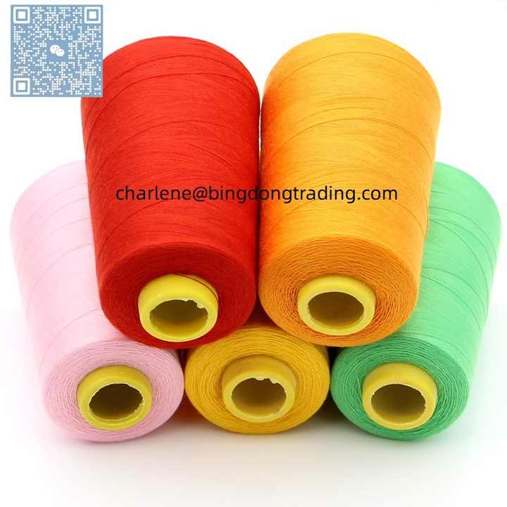 40/2 40 2 40 3 5000m Tfo Ring Spun Couleurs personnalisées Fil à coudre en polyester filé 100% Prix