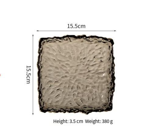 Phnom penh smoke gray ice dew square tray