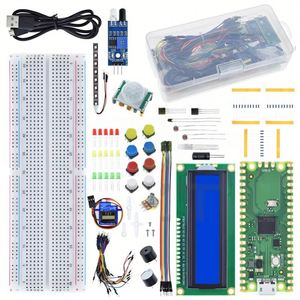 Ahududu Pi Pico geliştirme kurulu Breadboard LCD modülü için başlangıç kiti Python programlama acemi kiti SG90 Servo LCD1602