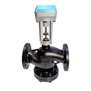 1/2'-8' 4-20mA Cast Iron <strong>Electric</strong> Regulating <strong>Valve</strong> Linear Actuator Control <strong>Valve</strong> Flange Power-off Reset <strong>PN16</strong> - Product Image 1