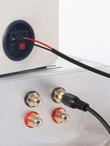 有线电视2包3.3英尺20AWG RCA扬声器线适配器音频视频影音接收器电视低音炮兼容2根裸线RCA - Product Image 2