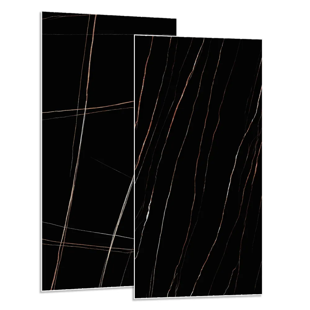 Encimera de trabajo de cocina, piedra sinterizada, color negro, 900x1800mm