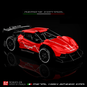 <strong>1</strong>:<strong>24</strong> Scale 2.4G Die Cast Model Metal RC Car for Kids High Speed Remote Control Alloy <strong>Toys</strong> Racing Car 4 Channel Diecast Model Car - Product Image 2