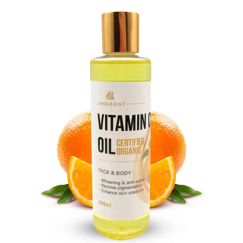 LANORIENT-aceite de oliva orgánico puro para la piel, aceite de limón y vitamina C, de lujo, oem, Etiqueta Privada, natural, 200ml