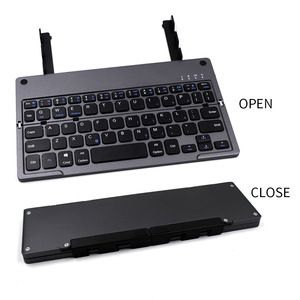 Keywin Slim Folding Bluetooth <strong>Keyboard</strong> 78-Key Potable Foldable Mini Bluetooth <strong>Keyboard</strong> with Phone Tablet Holder for Phone Tablet