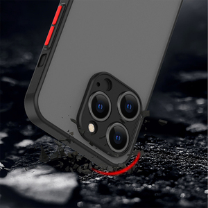Mat PC cep telefonu kılıfları iPhone 12 13 14 15 Pro Max 7 8 artı SE 2 saydam kapak Lens koruma darbeye kapak ile - Product Image 3