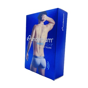 Pencere tasarımı ile özel paket kutusu şeffaf kağit kutu erkek kadın iç çamaşırı ambalaj kutusu - Product Image 3