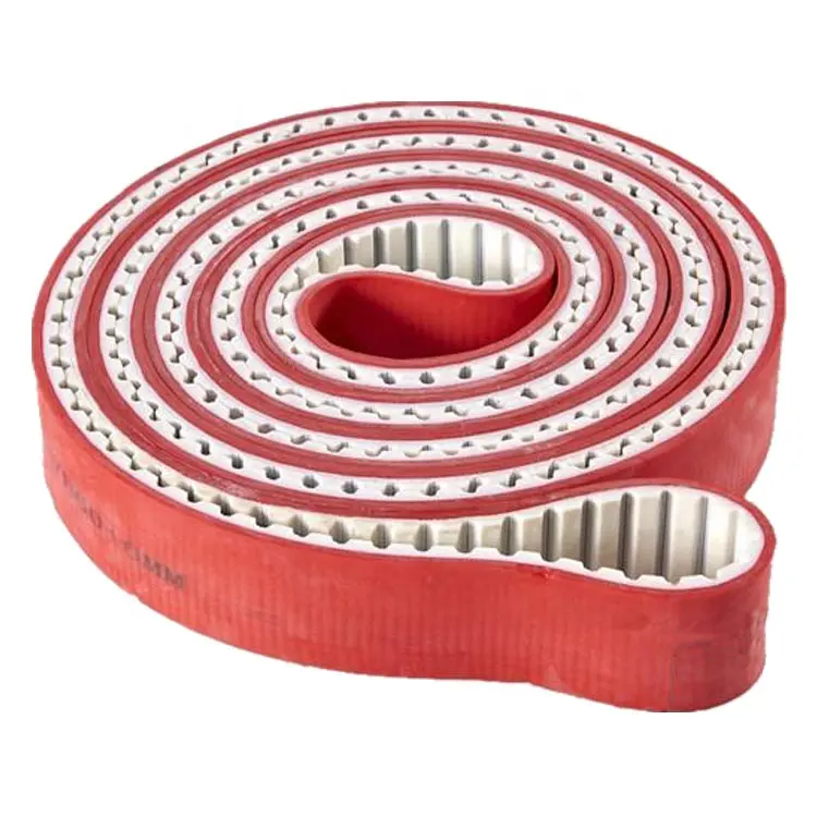 Industrial polyurethane belts AT5/10/15/20 PU timing belt with red polyurethane APL coating