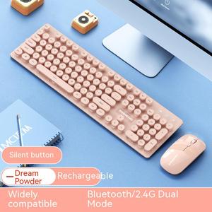 XINMENG N520 Combo de teclado y ratón inalámbricos BT 104 Teclas Teclado con ratón inalámbrico portátil para Windows iPad IOS PC Set - Product Image 2