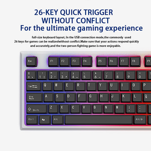 <strong>Custom</strong> Spanish 104 Keys Gaming <strong>Keyboard</strong> <strong>Mouse</strong> <strong>Combo</strong> Ergonomic LED Backlit Wired <strong>Keyboard</strong> &amp; <strong>Mouse</strong> <strong>Combo</strong> for Desktop - Product Image 3