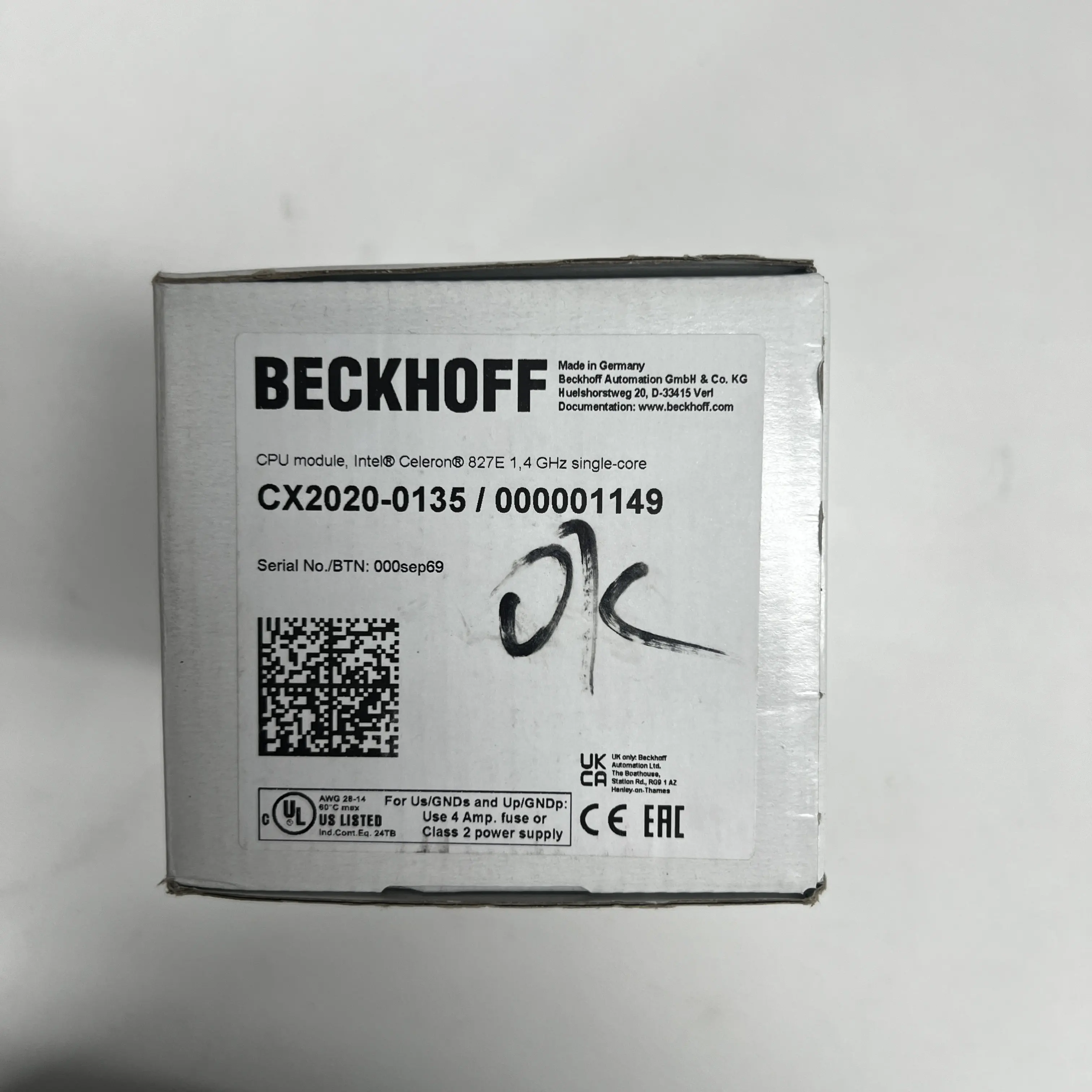 Beckhoff ตัวควบคุมแบบฝังตัว CX2020-0112 CX2020-0120ของแท้ใหม่มีในสต็อก