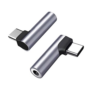 PSDA 3D için sağ açı tipi C 3.5mm Aux ses adaptörü alüminyum alaşım USB cep telefonu örgü için 3.5mm kulaklık jakı dönüştürücü - Product Image 2