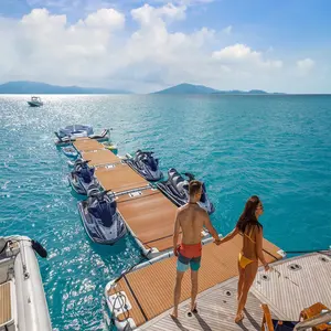 Yat su oyun ekipmanları için lüks şişme yüzer iskele ada yüzer Platform - Product Image 2