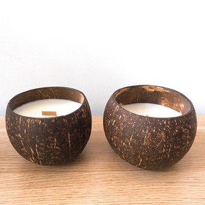 Soya balmumu hindistan cevizi balmumu hindistan cevizi kabuğu mum kase lazer karton kutu tarçın aromaterapi kokulu ahşap Dia 11H 9 Cm 1 renk - Product Image 1