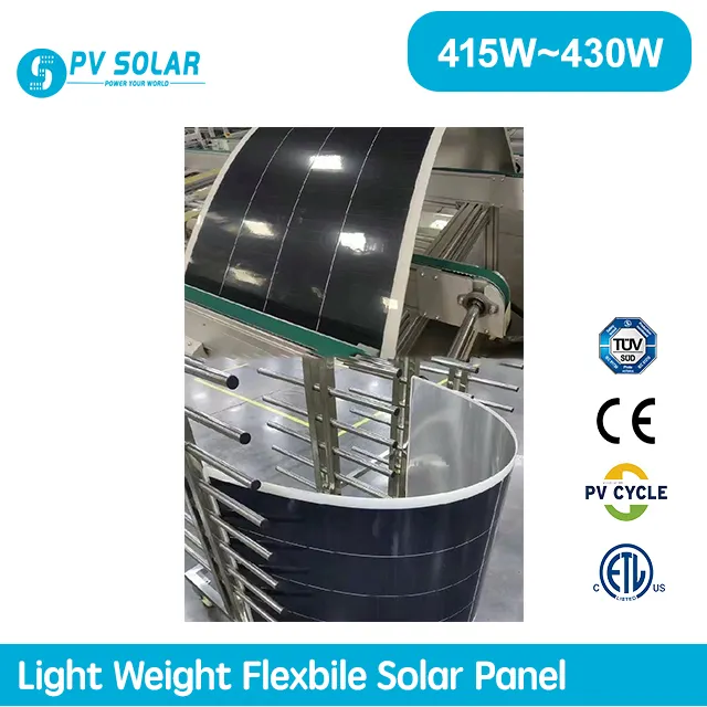 Painel solar flexível de baixo preço em estoque 400w 420w 430w 450w Painel solar flexível 300w 320w 325w 350w Painéis solares flexíveis