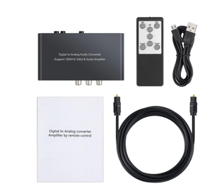 Good DAC <strong>Digital</strong> to <strong>Analog</strong> Audio <strong>Converter</strong> With Remote Control Volume Control With Optical Cable Toslink Coaxial to RCA 3.5mm